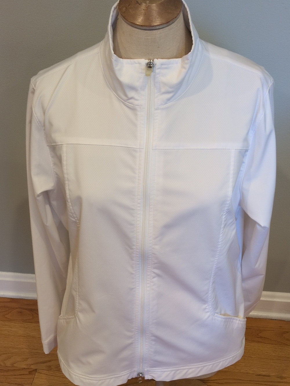 Women's Lady Hagen White Full-Zip Lightweight Jacket Large